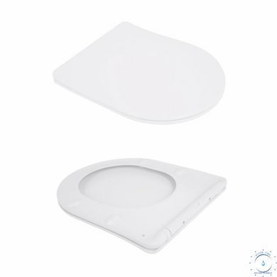 Унитаз подвесной Jay Rimless 485&times;360&times;320 мм, White, с сиденьем Slim Duroplast/ Soft-close/ Quick Relase QT07335177RW Qtap SD00054231 фото