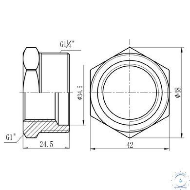 Футорка Thermo Alliance Forte 1" 1/4х1" ЗВ SF3743225 SD00002744 фото