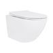 Унитаз подвесной Jay Rimless 485&times;360&times;320 мм, White, с сиденьем Slim Duroplast/ Soft-close/ Quick Relase QT07335177RW Qtap SD00054231 фото 1